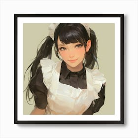 Maid Anime Art Print