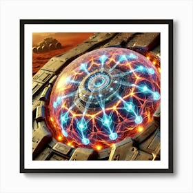 Energy Shields Of Martian Battle Tanks Art Print