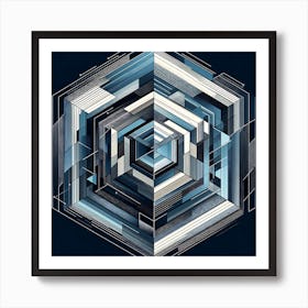 Geometric Hexagon Art Print