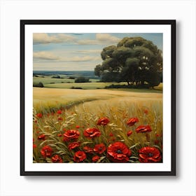 Poppies In The Field 1 Art Print
