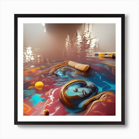 Coloured pool Art Print