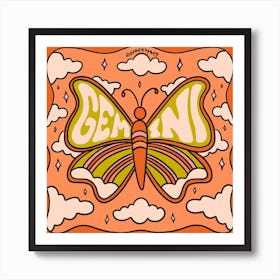 Gemini Butterfly Art Print