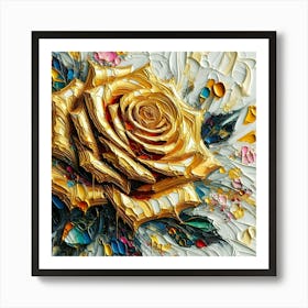 Golden Rose 2 Art Print