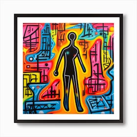 Man In A City Art Print