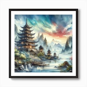 Chinese Pagoda Art Print