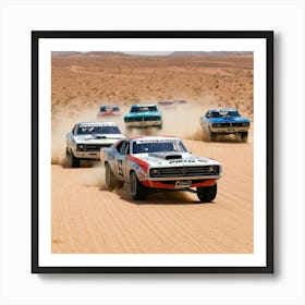 Cars Racing In T Dd673 Art Print