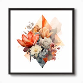 Abstract Flower Arrangement Art Print