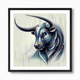 Bull Print Art Print