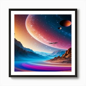 Planets In Space 1 Art Print