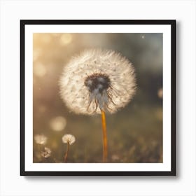 A Blooming Dandelion Blossom Tree With Petals Gently Falling In The Breeze 1 Art Print