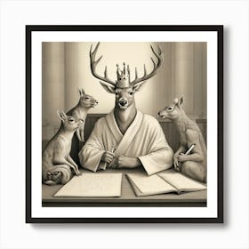 King Of Deer Art Print