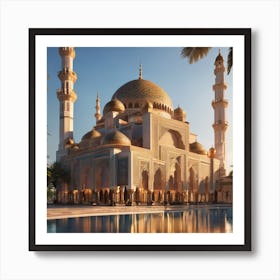 Islamic Mosque in day light Art Print