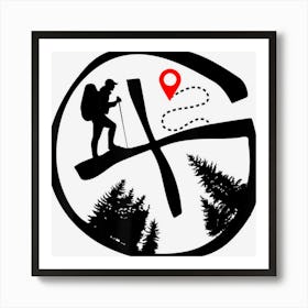 Geocaching Geocache Hiking Outdoors Art Print