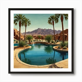 Pool In The Desert Art Print