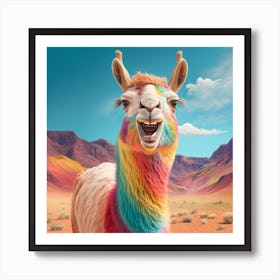 Rainbow Llama Art Print