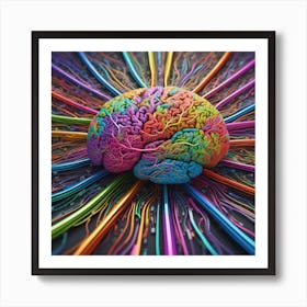 Colorful Brain 5 Art Print