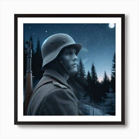 Soul of lonely Finnish soldier Art Print