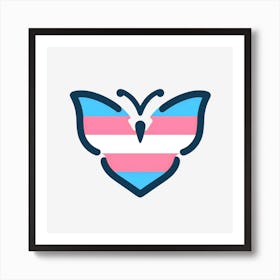 Butterfly Transgender Flag Art Print