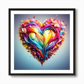 Rainbow Heart Art Print