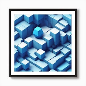 3d Cubes 2 Art Print