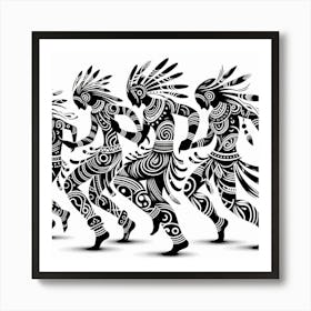 Indian Dancers Art Print