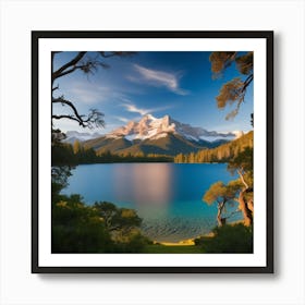 Lake In The Mountains 3 Art Print