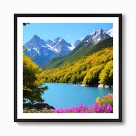 Lake In The Mountains 16 Art Print