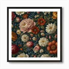 Floral Wallpaper 2 Art Print