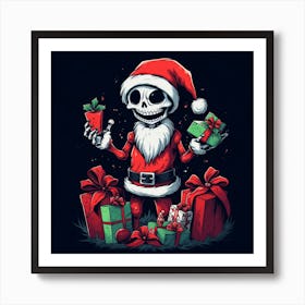 Merry Christmas! Christmas skeleton 25 Art Print