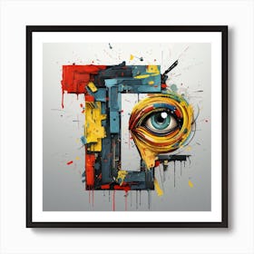 Letter T 1 Art Print