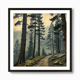 Road In The Woods Art Print