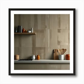 Default Create Brush Painting Of Kitchen Wall Design 1 Art Print