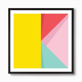 Abstract Pastel Perspective Iii Square Art Print