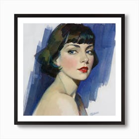 perfect female centred looking forward, perfect eyes Art Print