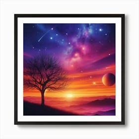 Tree In The Sky 34 Art Print