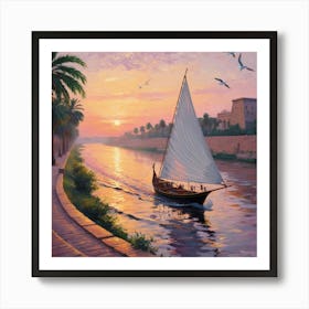 Egyptian Sunset Art Print