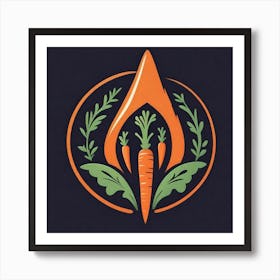 Carrots On Fire Art Print