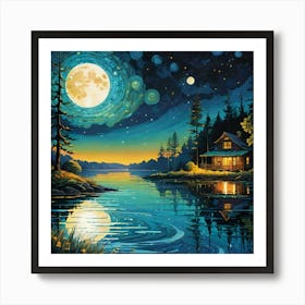 Artistic Moon Art Print