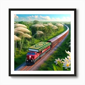 Train In The Jungle Art Print