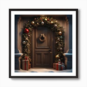 Christmas Door 174 Art Print