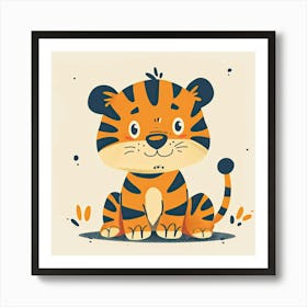 Charming Illustration Tiger 1 Art Print