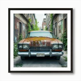 Old Car In Alley 1 Art Print