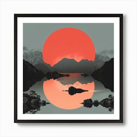 Sunset In The Mountains 2 Art Print