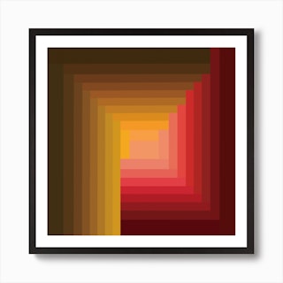 Color Pyramid Square Art Print