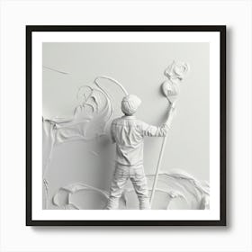 White Painter Art Print