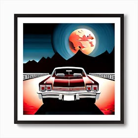 Moonlight Road Art Print