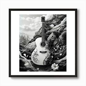 Yin and Yang in Guitar Harmony 30 Art Print