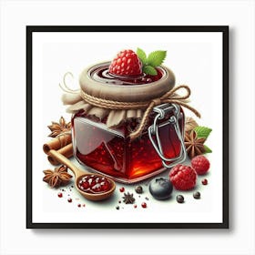 Jar With Jam 6 Art Print