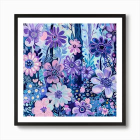 Flowers In The Forest Art Print