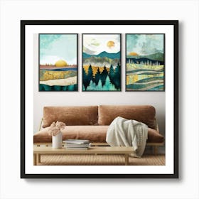 Three Framed Paintings Art Print